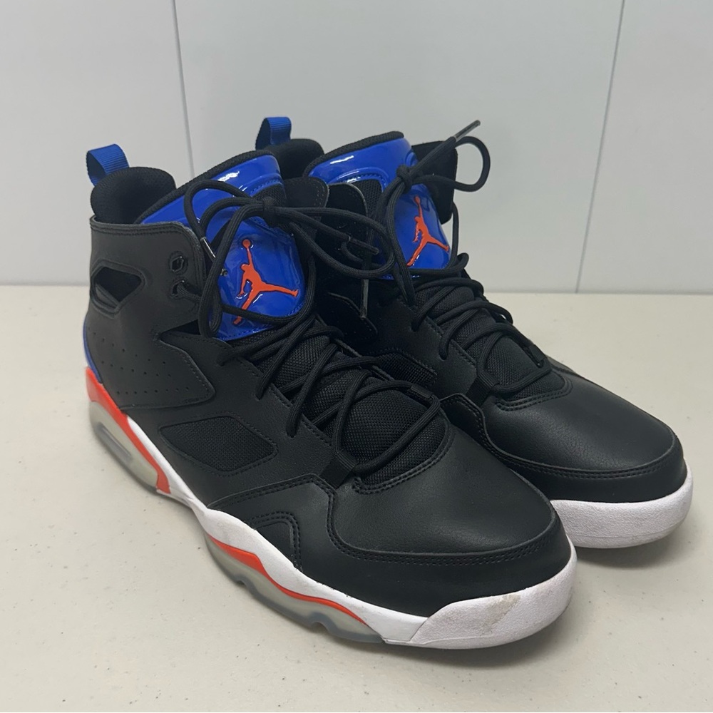 Jordan Men’s Fightclub 91 Black Orange Blue Sneakers - Size 12